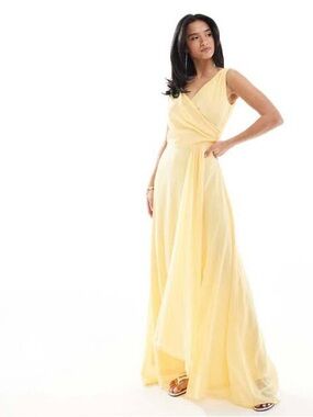 ASOS TNFC Petite Yellow Bridesmaid Dress